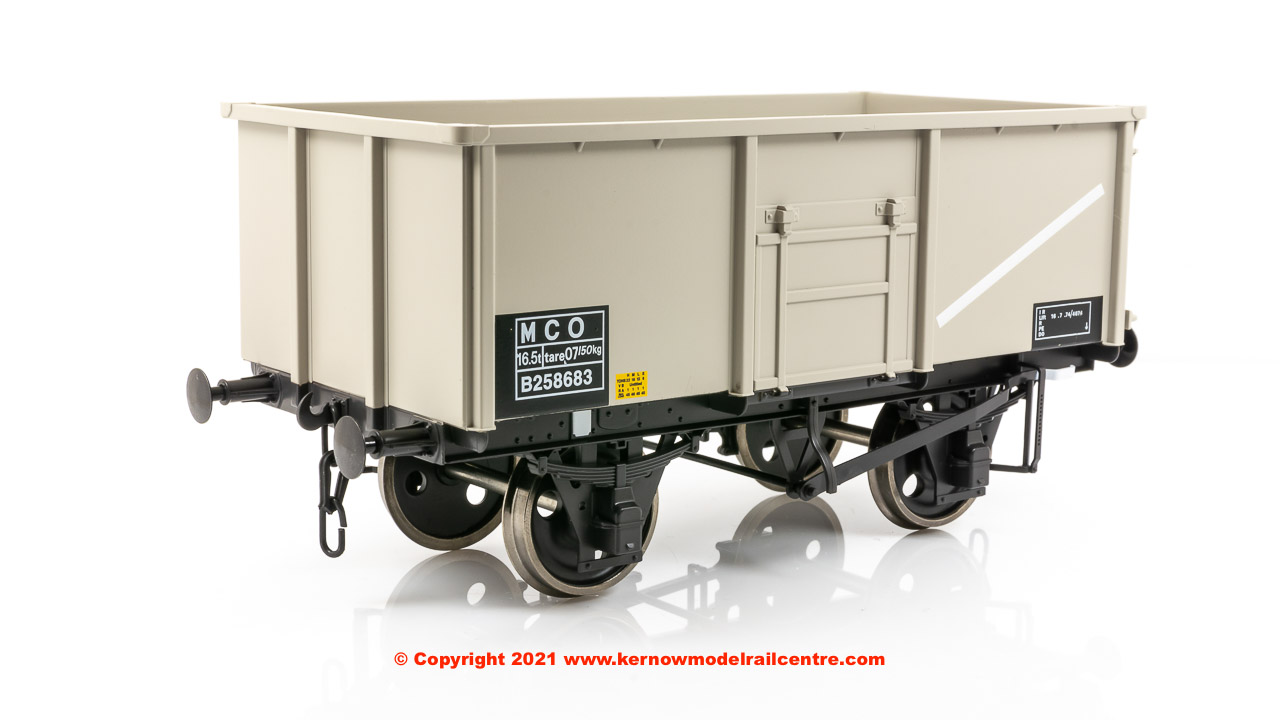 7F-030-015 Dapol 16 Ton Steel Mineral Wagon MCO number B258683 in BR Grey - welded Dg 1/099
